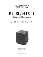 Harman Infinity BU-80 Service Manual preview