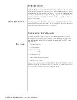 Preview for 4 page of Harman Infinity HTS-10 Owner'S Manual