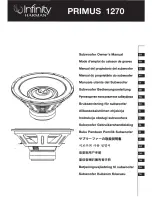 Preview for 1 page of Harman Infinity PRIMUS 1270 Owner'S Manual