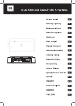 Harman JBL  AMPCBA1000AM Owner'S Manual preview