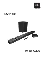 Preview for 1 page of Harman JBL BAR 1000 Owner'S Manual