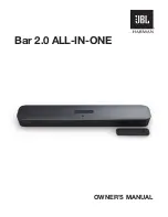 Предварительный просмотр 1 страницы Harman JBL Bar 2.0 ALL-IN-ONE Owner'S Manual