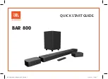 Предварительный просмотр 1 страницы Harman JBL BAR 800 Quick Start Manual