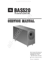 Предварительный просмотр 1 страницы Harman JBL Bass 20 Service Manual