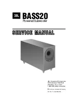 Harman JBL BASS20 Service Manual preview