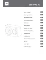 Preview for 1 page of Harman JBL BassPro 12 Owner'S Manual