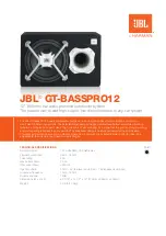 Preview for 5 page of Harman JBL BassPro 12 Owner'S Manual