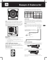 Preview for 5 page of Harman JBL Basspro 8 Quick Start Manual