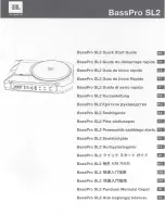 Preview for 1 page of Harman JBL BassPro SL2 Quick Start Manual