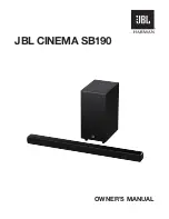 Harman JBL CINEMA SB190 Owner'S Manual preview