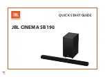 Harman JBL CINEMA SB190 Quick Start Manual предпросмотр