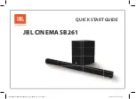 Preview for 1 page of Harman JBL CINEMA SB261 Quick Start Manual