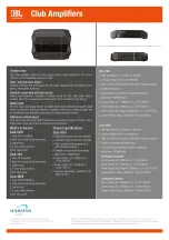 Предварительный просмотр 6 страницы Harman JBL Club-5501 Service Manual