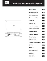 Harman JBL Club A1000 Owner'S Manual preview