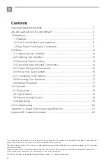 Preview for 2 page of Harman JBL CSA 140Z Operation Manual