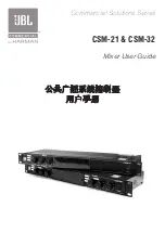 Harman JBL CSM-21 User Manual preview