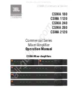 Preview for 1 page of Harman JBL CSMA 180 Operation Manual