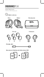 Preview for 2 page of Harman JBL ENDURANCE PEAK Quick Start Manual