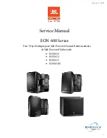 Harman JBL EON 600 Series Service Manual preview