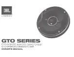 Preview for 1 page of Harman JBL GTO Series Owner'S Manual