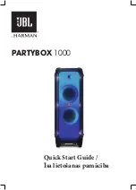 Harman JBL PARTYBOX 1000 Quick Start Manual предпросмотр