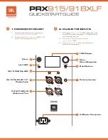 Preview for 1 page of Harman JBL PROFESSIONAL PRX915XLF Quick Start Manual