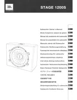 Harman JBL Stage 1200S Owner'S Manual preview