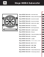 Harman JBL Stage 800BA Quick Start Manual preview