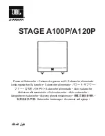 Preview for 7 page of Harman JBL STAGE A100P Owner'S Manual