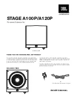 Preview for 33 page of Harman JBL STAGE A100P Owner'S Manual