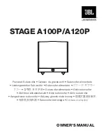 Harman JBL STAGE A120P Owner'S Manual предпросмотр