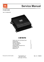 Harman JBL Stage A3001 Service Manual предпросмотр