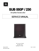 Harman JBL SUB 550P Service Manual preview