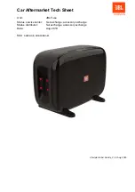 Harman JBL SUBFUSE Tech Sheet предпросмотр