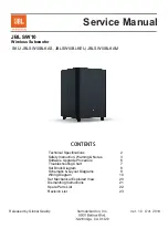 Harman JBL SW10 Service Manual preview