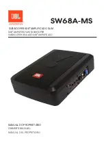 Harman JBL SW68A-MS Owner'S Manual preview