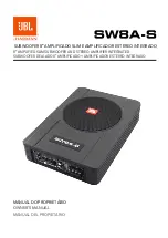 Harman JBL SW8A-S Owner'S Manual preview