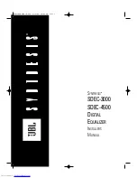 Harman JBL SYNTHESIS SDEC-3000 Installer Manual preview