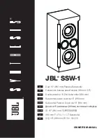 Harman JBL Synthesis SSW-1 Owner'S Manual preview