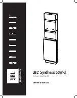 Harman JBL Synthesis SSW-3 Owner'S Manual предпросмотр