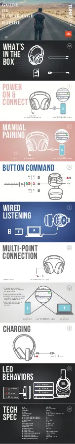 Preview for 1 page of Harman JBL TUNE760NC Quick Start Manual