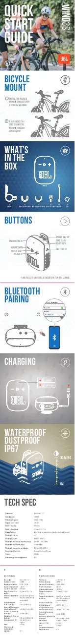 Preview for 1 page of Harman JBL WIND3S Quick Start Manual