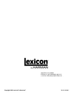 Предварительный просмотр 8 страницы Harman Lexicon BOB-32 Owner'S Manual