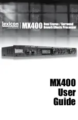 Предварительный просмотр 1 страницы Harman Lexicon MX400 User Manual