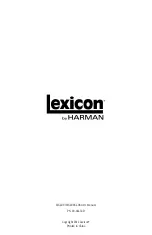 Предварительный просмотр 64 страницы Harman Lexicon MX400 User Manual