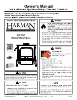 Harman Oakleaf Wood Stove Owner'S Manual preview