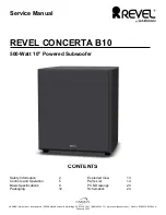 Harman REVEL CONCERTA B10 Service Manual preview