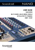 Harman Soundcraft NANO Series User Manual preview