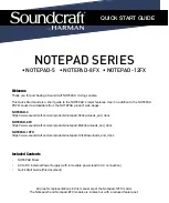 Предварительный просмотр 1 страницы Harman Soundcraft NOTEPAD SERIES Quick Start Manual