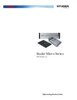 Harman Studer Micro Series Operating Instructions Manual preview